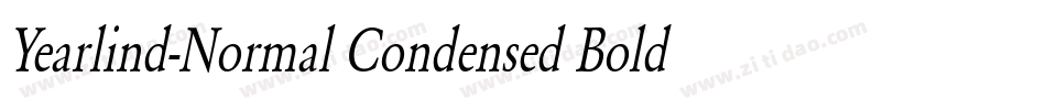 Yearlind-Normal Condensed Bold字体转换